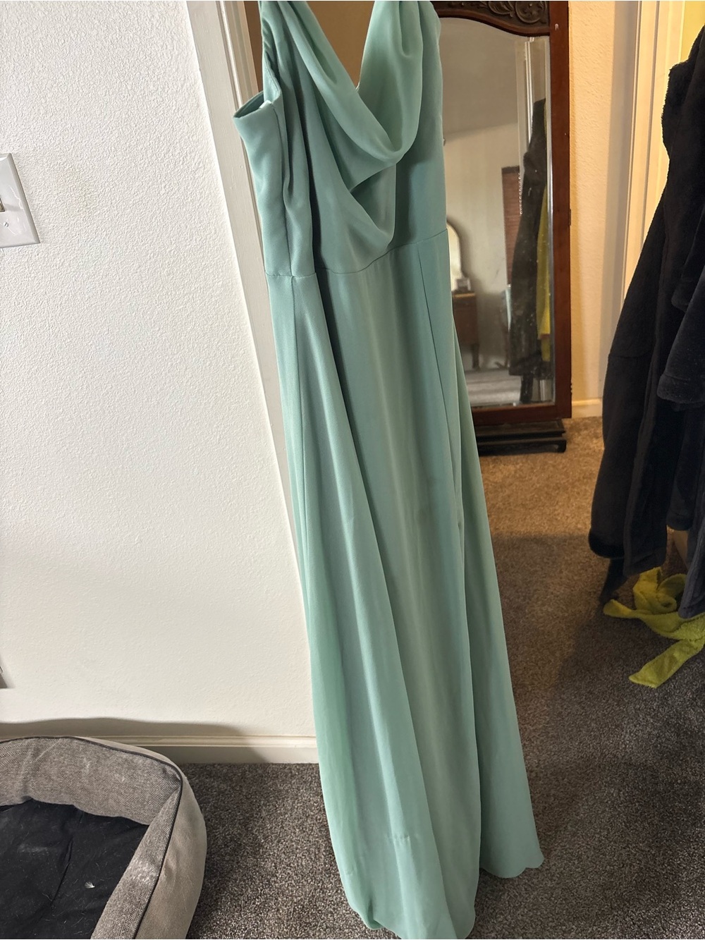 Macy's Cowl Neck Maxi Dress in mint green